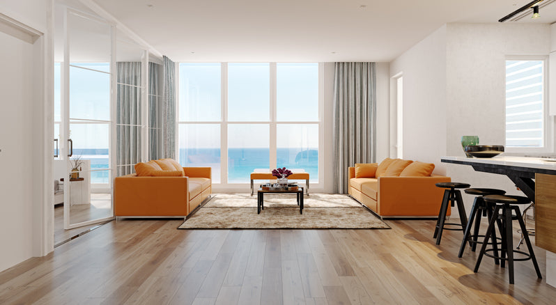 Hardwood floors at the shore.