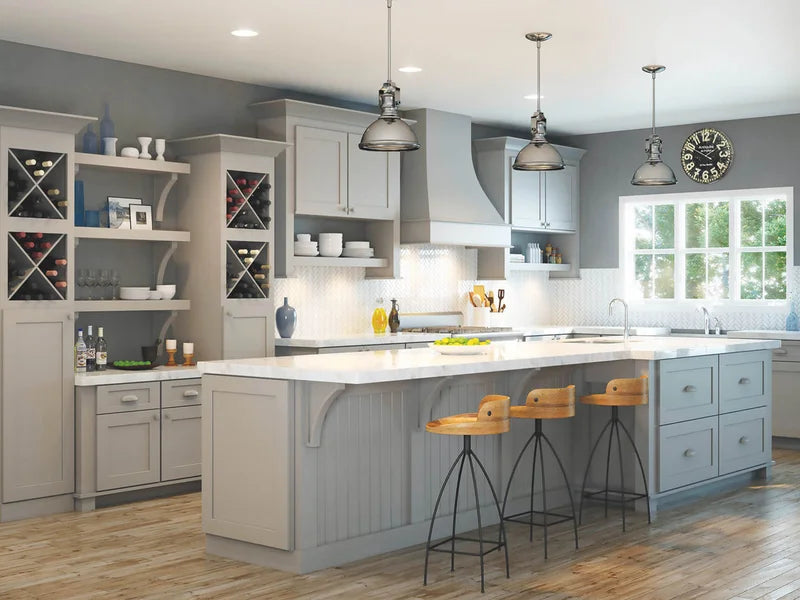Shaker cabinets.