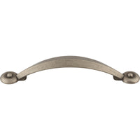 Worldwide Flooring Design Center Angle Pull 3 3/4 Inch (c-c) Pewter Antique Angle Pull 3 3/4 Inch (c-c) Pewter Antique Top Knobs Decorative Hardware