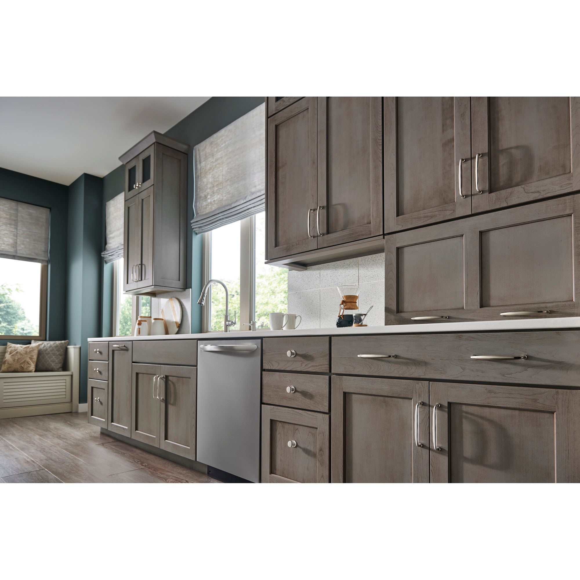 Worldwide Flooring Design Center Charlotte Pull 3 Inch (c-c) Brushed Satin Nickel Charlotte Pull 3 Inch (c-c) Brushed Satin Nickel Top Knobs Decorative Hardware