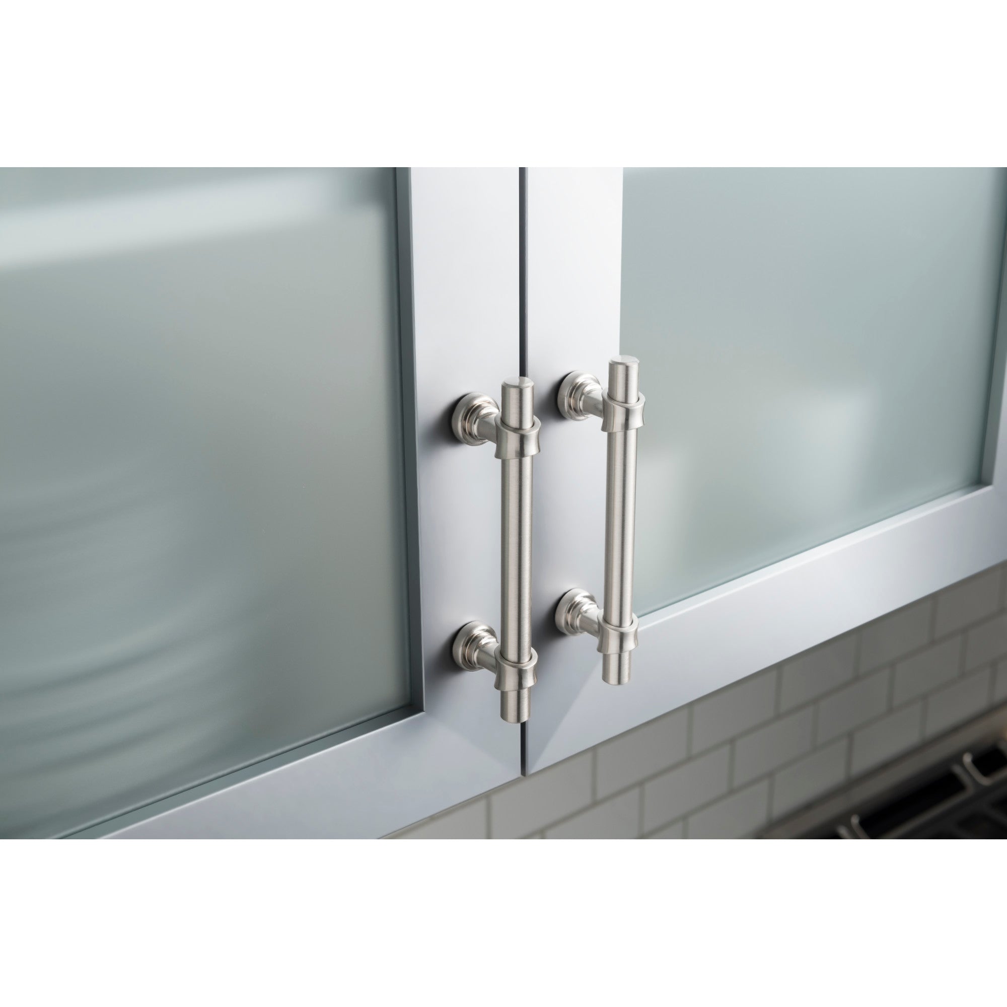 Worldwide Flooring Design Center Bit Pull 3 3/4 Inch (c-c) Brushed Satin Nickel Bit Pull 3 3/4 Inch (c-c) Brushed Satin Nickel Top Knobs Decorative Hardware