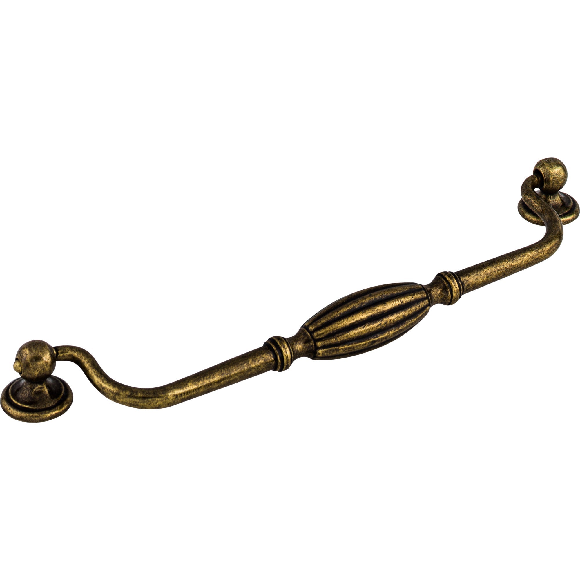 Worldwide Flooring Design Center Tuscany Drop Pull 8 13/16 Inch (c-c) German Bronze Tuscany Drop Pull 8 13/16 Inch (c-c) German Bronze Top Knobs Decorative Hardware