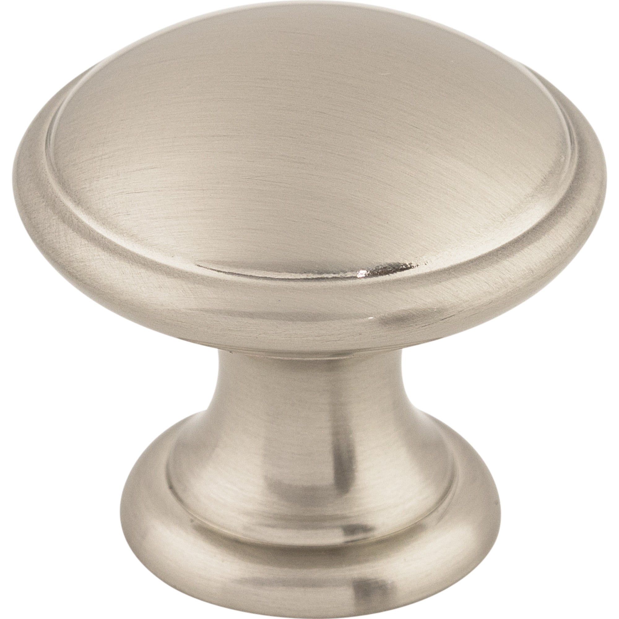 Worldwide Flooring Design Center Rounded Knob 1 1/4 Inch Brushed Satin Nickel Rounded Knob 1 1/4 Inch Brushed Satin Nickel Top Knobs Decorative Hardware
