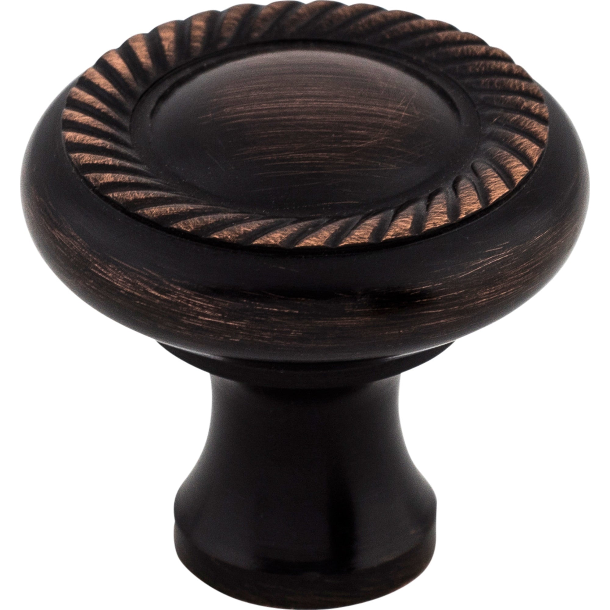 Worldwide Flooring Design Center Swirl Cut Knob 1 1/4 Inch Tuscan Bronze Swirl Cut Knob 1 1/4 Inch Tuscan Bronze Top Knobs Decorative Hardware