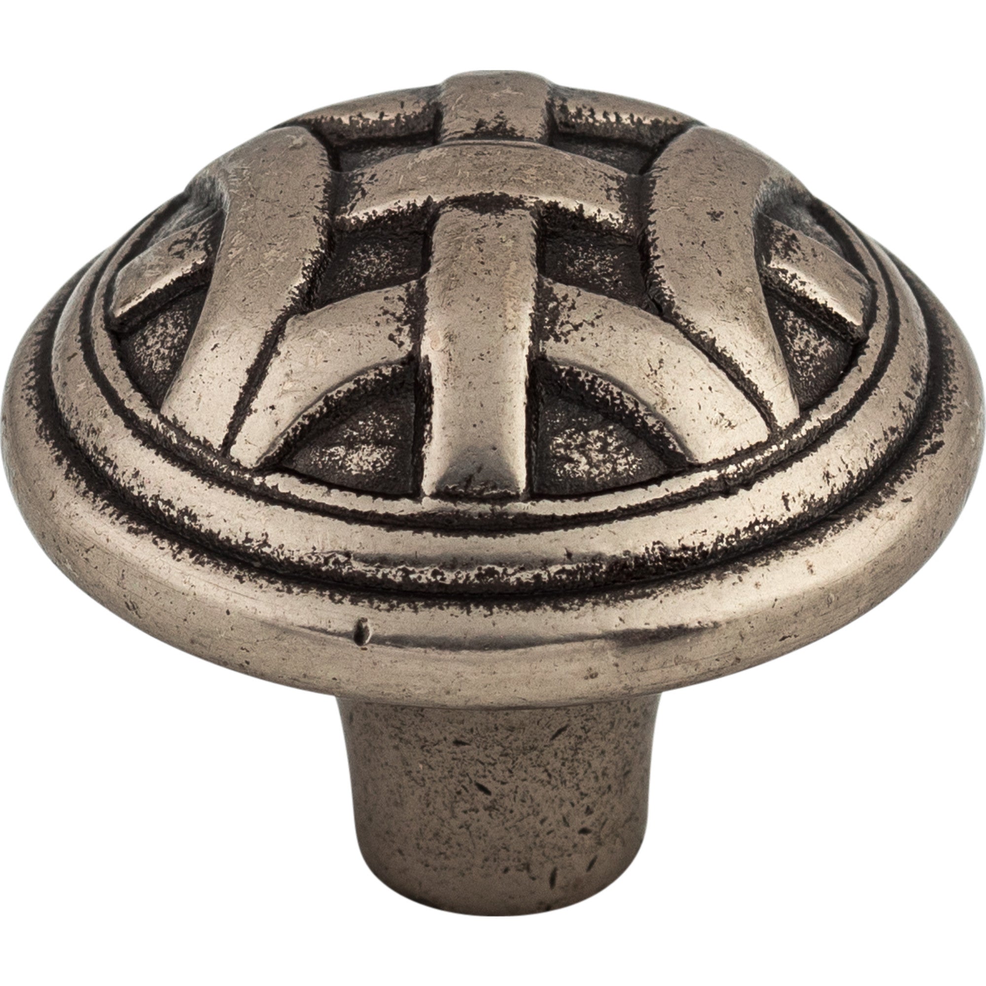 Worldwide Flooring Design Center Celtic Large Knob 1 1/4 Inch Pewter Antique Celtic Large Knob 1 1/4 Inch Pewter Antique Top Knobs Decorative Hardware