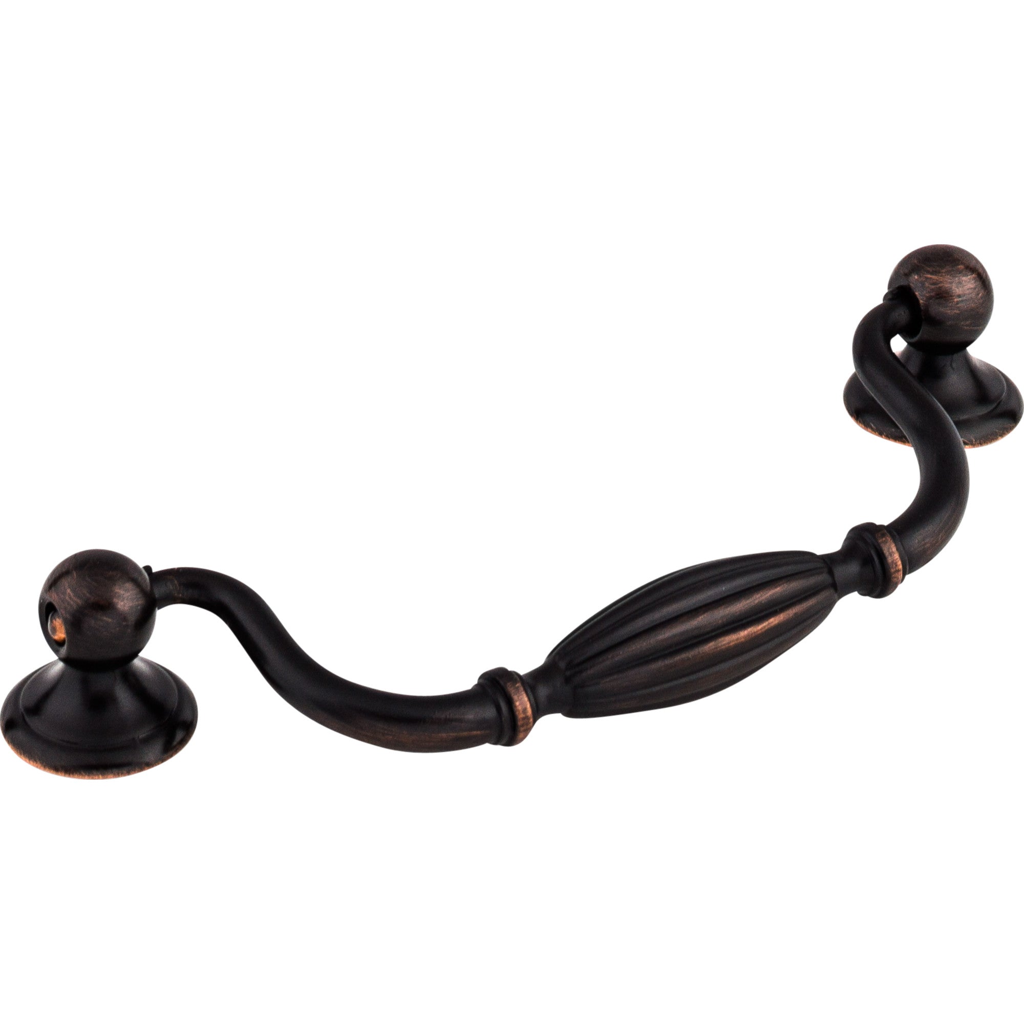 Worldwide Flooring Design Center Tuscany Drop Pull 5 1/16 Inch (c-c) Tuscan Bronze Tuscany Drop Pull 5 1/16 Inch (c-c) Tuscan Bronze Top Knobs Decorative Hardware