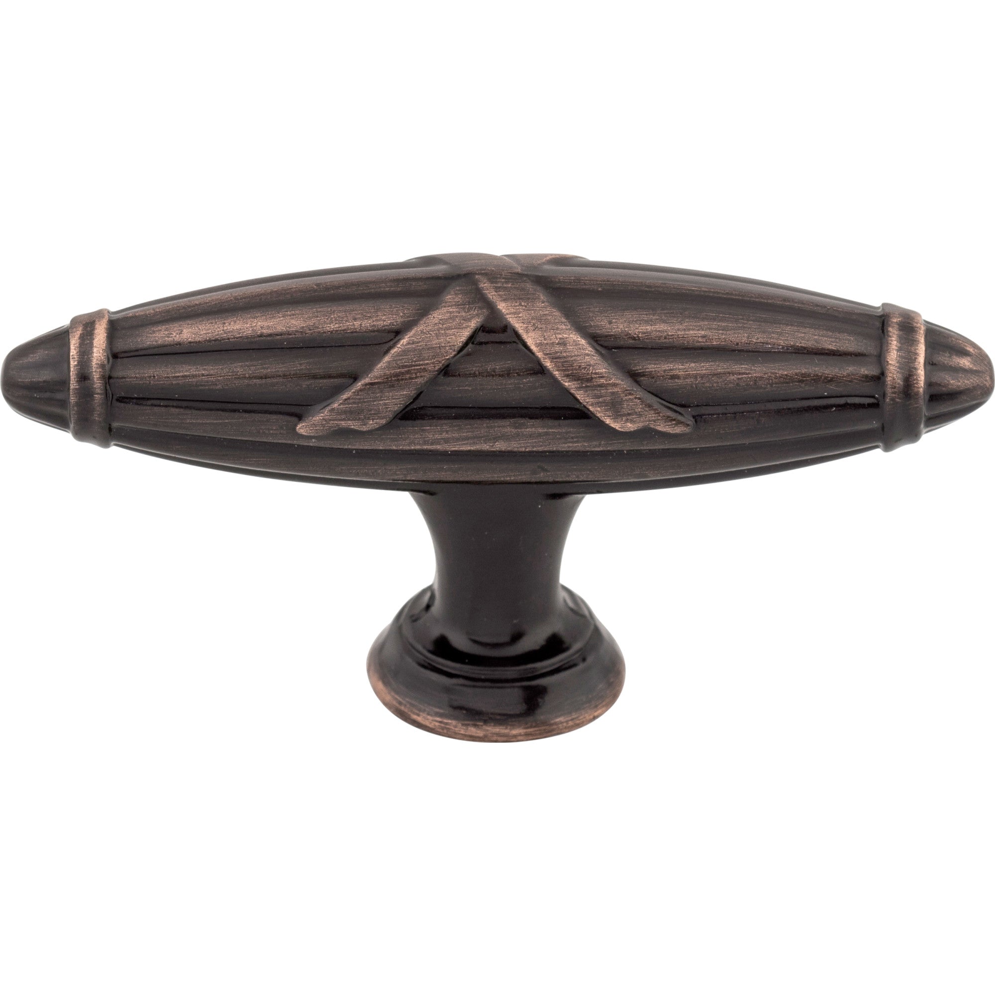 Worldwide Flooring Design Center Ribbon & Reed T-Pull 2 3/4 Inch Tuscan Bronze Ribbon & Reed T-Pull 2 3/4 Inch Tuscan Bronze Top Knobs Decorative Hardware