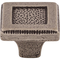Worldwide Flooring Design Center Square Inset Knob 1 5/16 Inch Cast Iron Square Inset Knob 1 5/16 Inch Cast Iron Top Knobs Decorative Hardware
