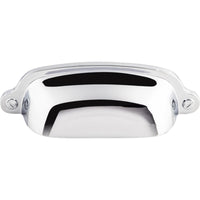 Worldwide Flooring Design Center Charlotte Cup Pull 2 9/16 Inch (c-c) Polished Chrome Charlotte Cup Pull 2 9/16 Inch (c-c) Polished Chrome Top Knobs Decorative Hardware
