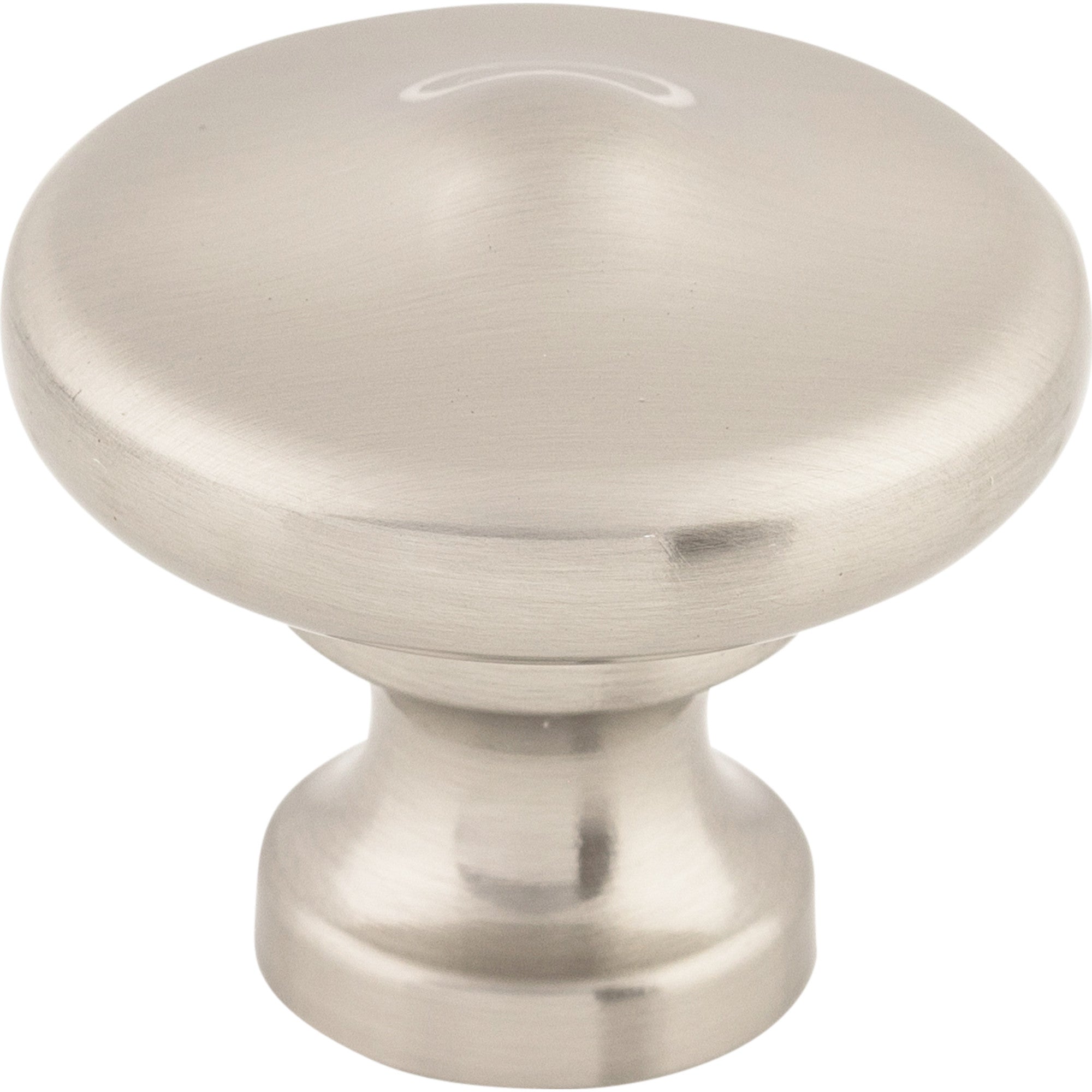 Worldwide Flooring Design Center Peak Knob 1 5/16 Inch Brushed Satin Nickel Peak Knob 1 5/16 Inch Brushed Satin Nickel Top Knobs Decorative Hardware