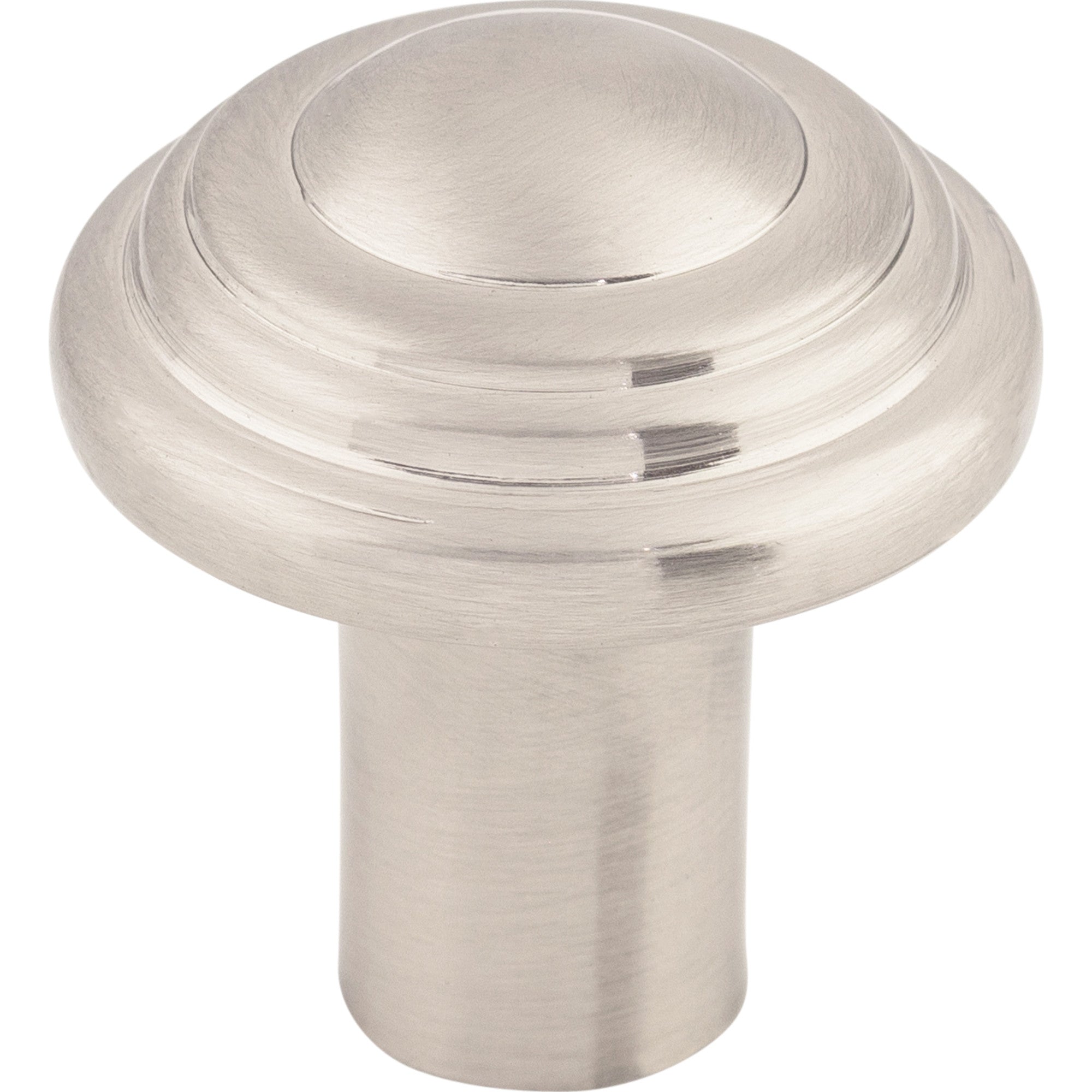 Worldwide Flooring Design Center Aspen II Button Knob 1 1/4 Inch Brushed Satin Nickel Aspen II Button Knob 1 1/4 Inch Brushed Satin Nickel Top Knobs Decorative Hardware