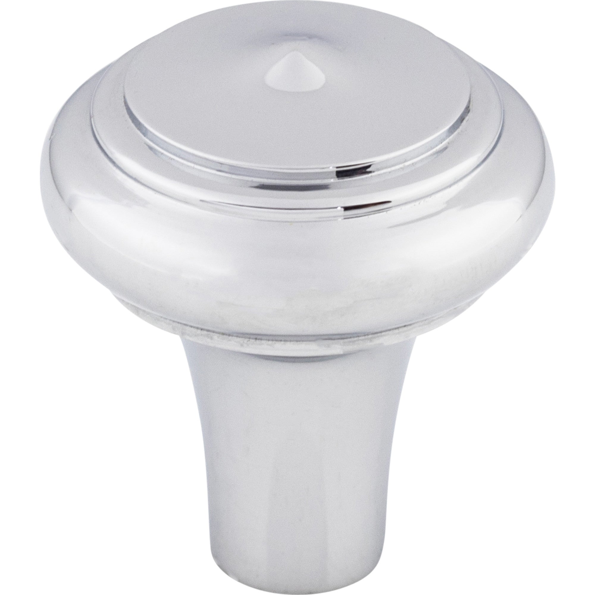 Worldwide Flooring Design Center Aspen II Peak Knob 1 1/4 Inch Polished Chrome Aspen II Peak Knob 1 1/4 Inch Polished Chrome Top Knobs Decorative Hardware