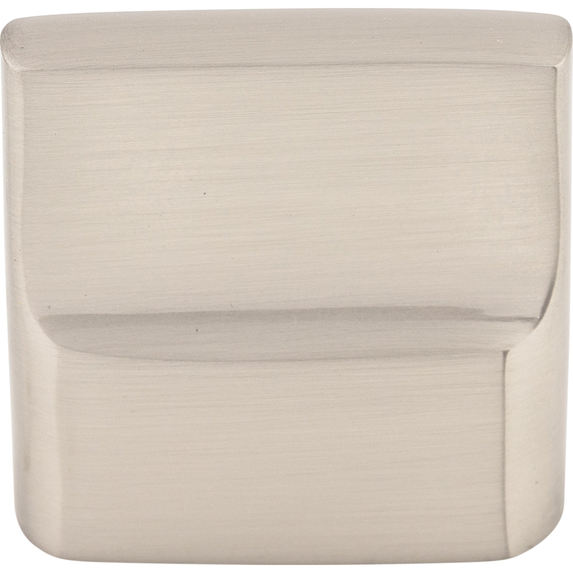Worldwide Flooring Design Center Aspen II Flat Sided Knob 7/8 Inch (c-c) Brushed Satin Nickel Aspen II Flat Sided Knob 7/8 Inch (c-c) Brushed Satin Nickel Top Knobs Decorative Hardware
