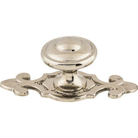 Worldwide Flooring Design Center Canterbury Knob 1 1/4 Inch w/Backplate Polished Nickel Canterbury Knob 1 1/4 Inch w/Backplate Polished Nickel Top Knobs Decorative Hardware