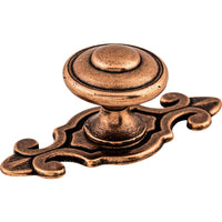 Worldwide Flooring Design Center Canterbury Knob 1 1/4 Inch w/Backplate Old English Copper Canterbury Knob 1 1/4 Inch w/Backplate Old English Copper Top Knobs Decorative Hardware
