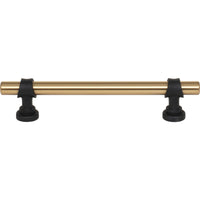 Worldwide Flooring Design Center Bit Pull 5 1/16 Inch (c-c) Honey Bronze and Flat Black Bit Pull 5 1/16 Inch (c-c) Honey Bronze and Flat Black Top Knobs Decorative Hardware