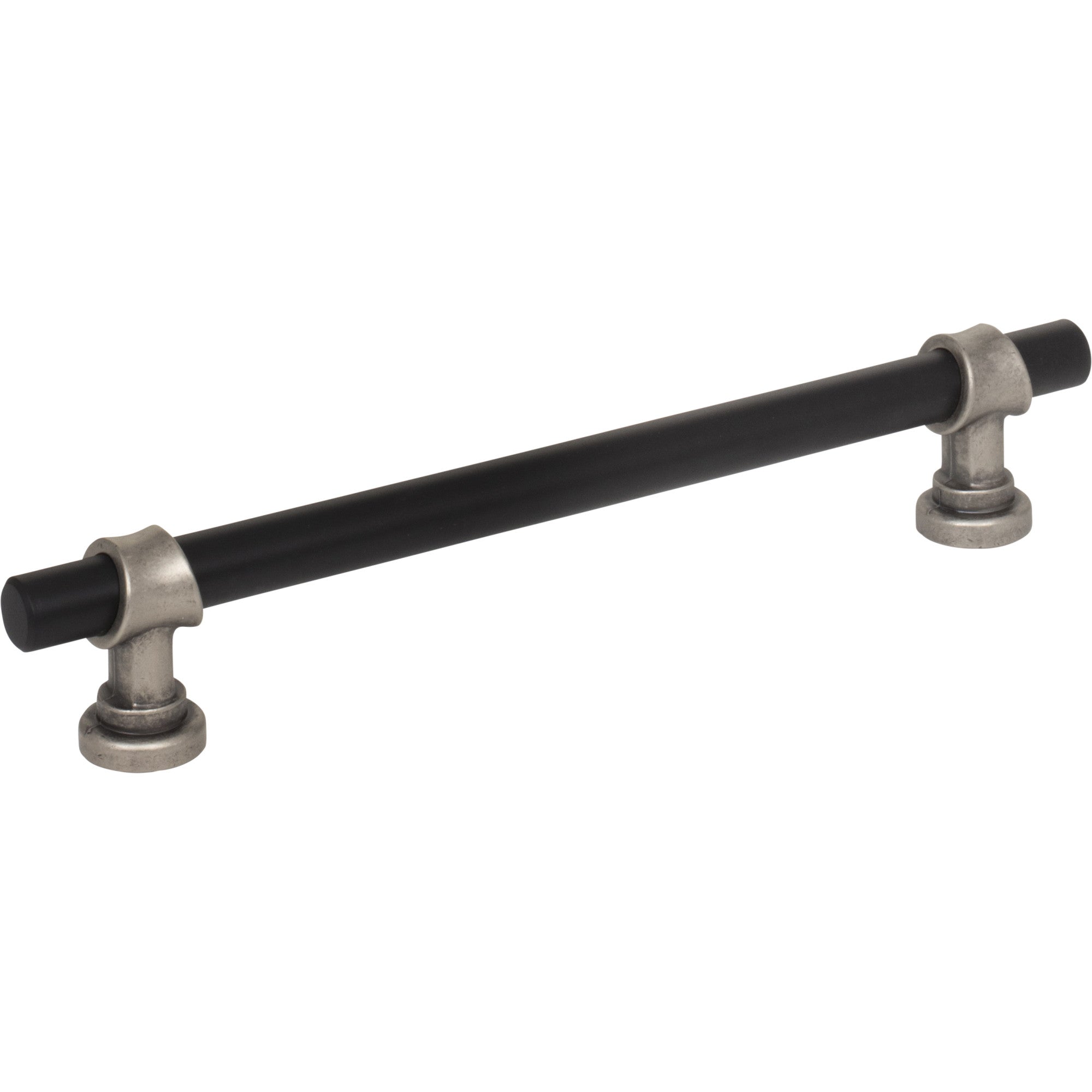 Worldwide Flooring Design Center Bit Pull 6 5/16 Inch (c-c) Flat Black and Pewter Antique Bit Pull 6 5/16 Inch (c-c) Flat Black and Pewter Antique Top Knobs Decorative Hardware