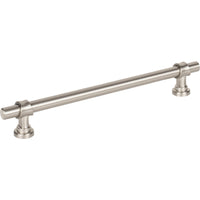Worldwide Flooring Design Center Bit Pull 7 9/16 Inch (c-c) Brushed Satin Nickel Bit Pull 7 9/16 Inch (c-c) Brushed Satin Nickel Top Knobs Decorative Hardware