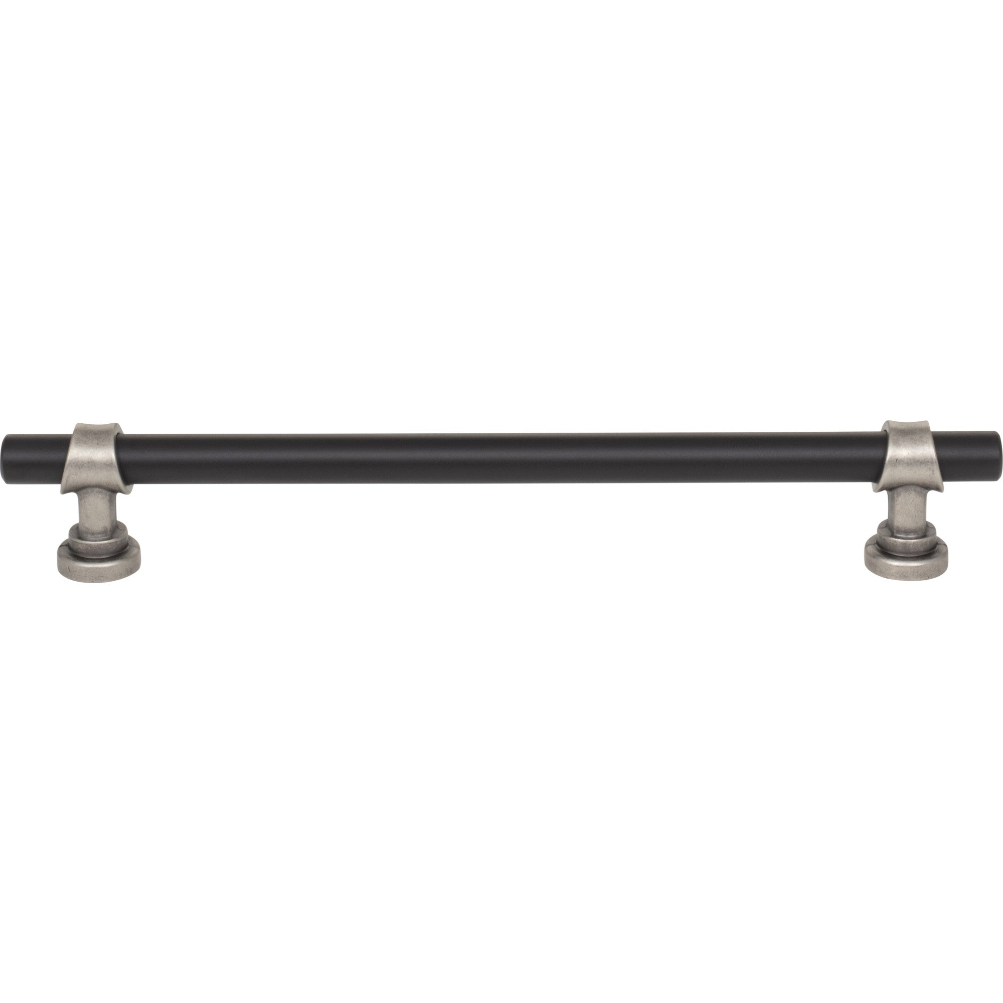 Worldwide Flooring Design Center Bit Pull 7 9/16 Inch (c-c) Flat Black and Pewter Antique Bit Pull 7 9/16 Inch (c-c) Flat Black and Pewter Antique Top Knobs Decorative Hardware