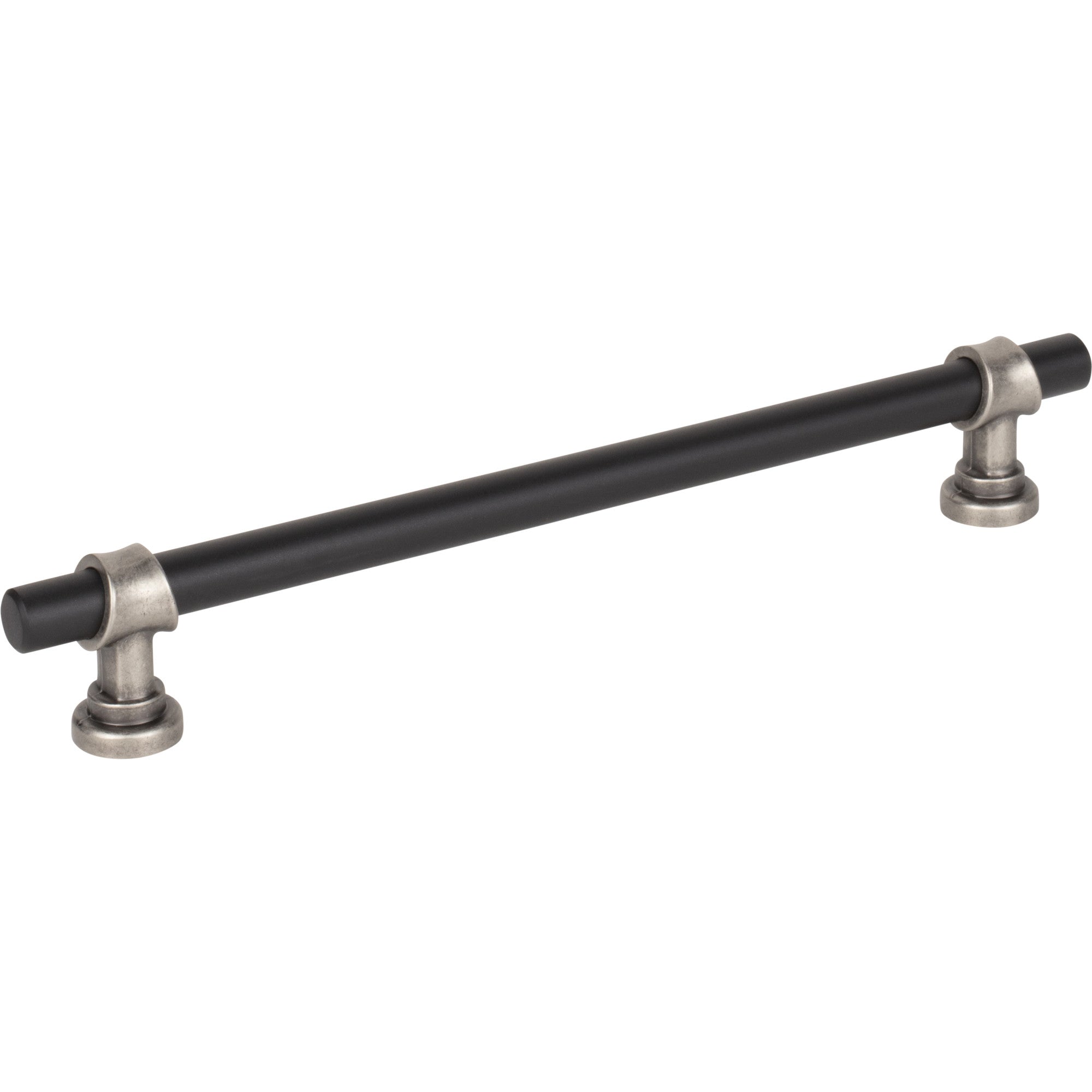 Worldwide Flooring Design Center Bit Pull 7 9/16 Inch (c-c) Flat Black and Pewter Antique Bit Pull 7 9/16 Inch (c-c) Flat Black and Pewter Antique Top Knobs Decorative Hardware