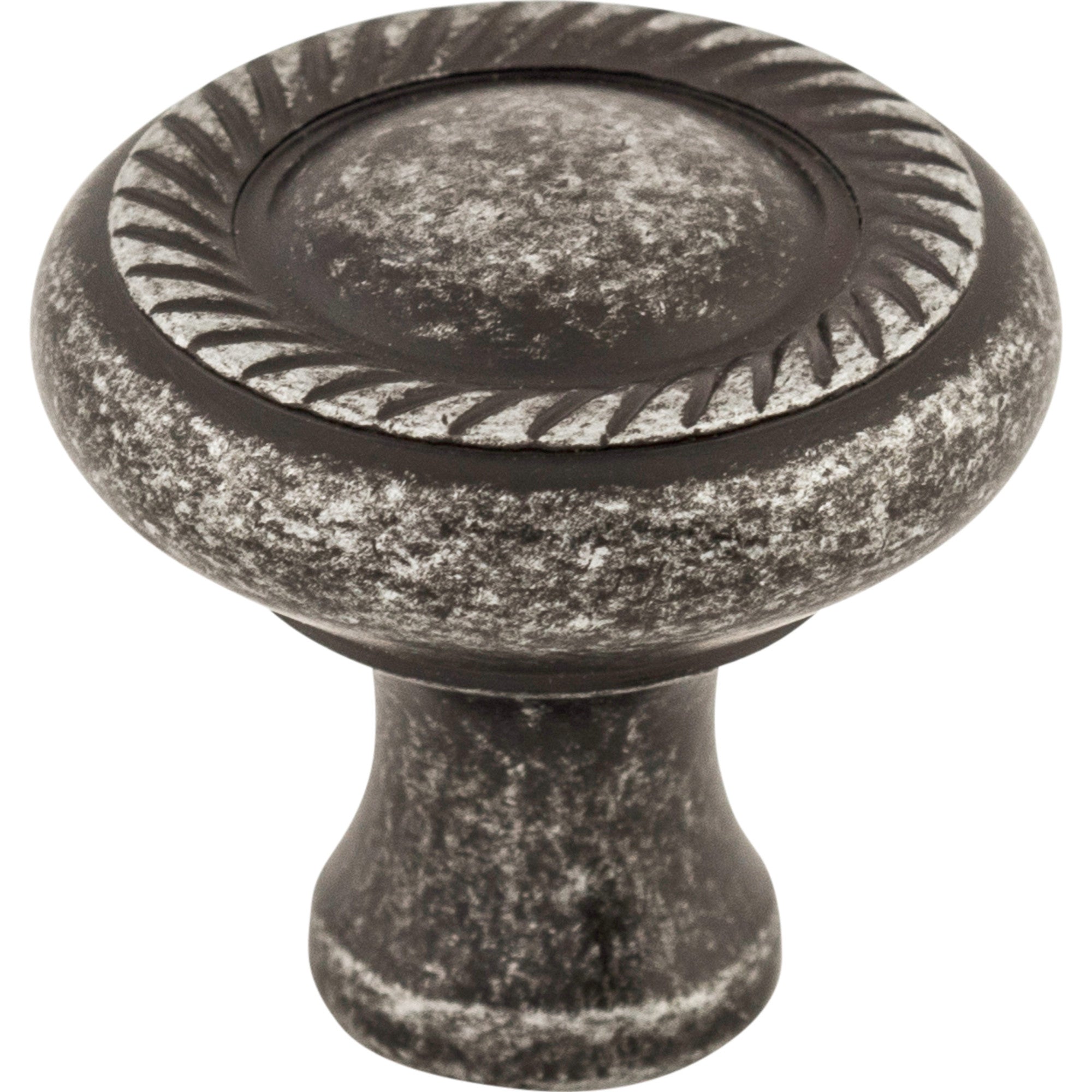 Worldwide Flooring Design Center Swirl Cut Knob 1 1/4 Inch Black Iron Swirl Cut Knob 1 1/4 Inch Black Iron Top Knobs Decorative Hardware