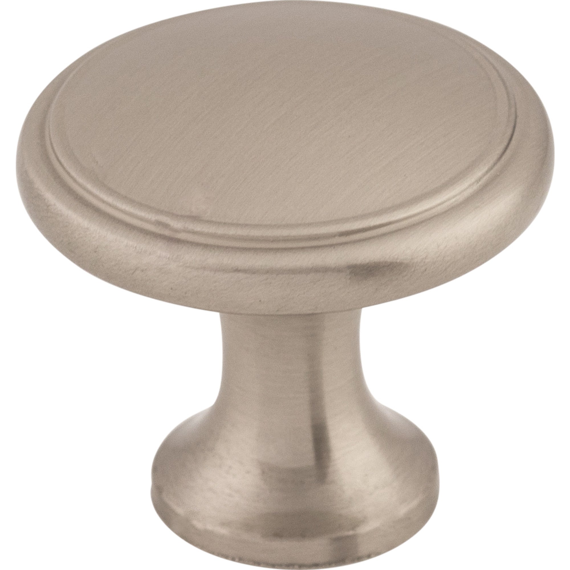 Worldwide Flooring Design Center Ringed Knob 1 1/8 Inch Brushed Satin Nickel Ringed Knob 1 1/8 Inch Brushed Satin Nickel Top Knobs Decorative Hardware