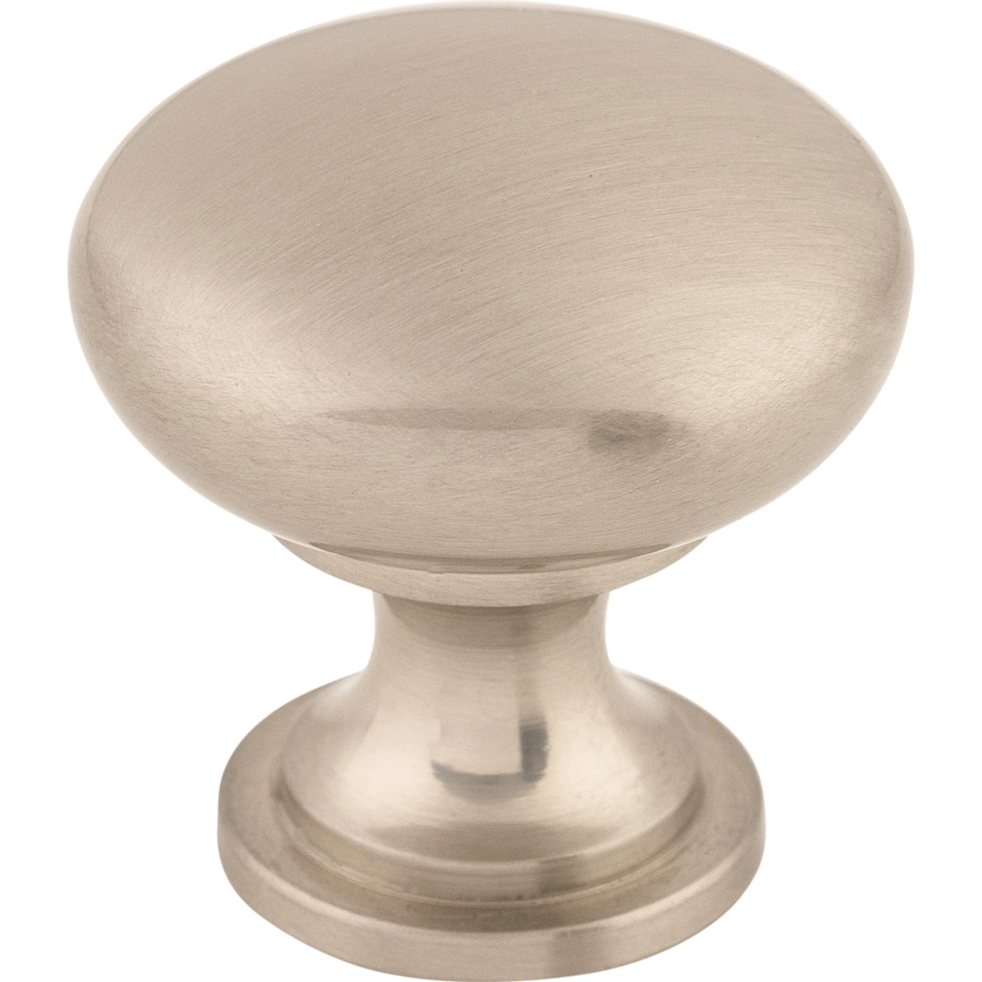 Worldwide Flooring Design Center Hollow Round Knob 1 3/16 Inch Brushed Satin Nickel Hollow Round Knob 1 3/16 Inch Brushed Satin Nickel Top Knobs Decorative Hardware