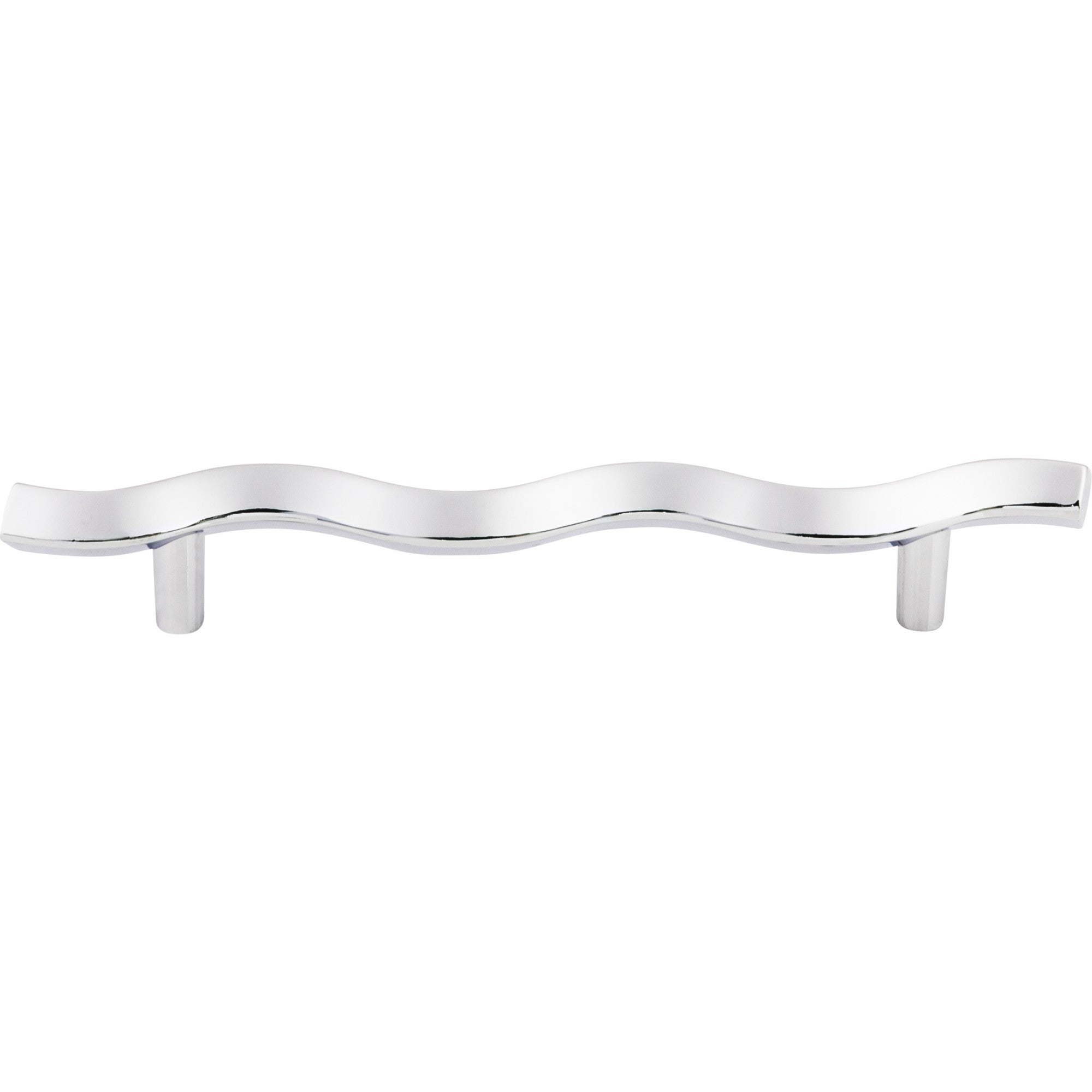 Worldwide Flooring Design Center Wave Pull 5 1/16 Inch (c-c) Polished Chrome Wave Pull 5 1/16 Inch (c-c) Polished Chrome Top Knobs Decorative Hardware