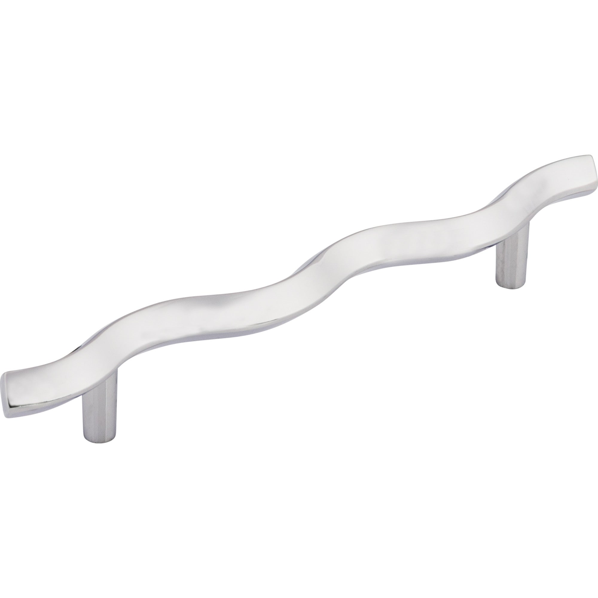 Worldwide Flooring Design Center Wave Pull 5 1/16 Inch (c-c) Polished Chrome Wave Pull 5 1/16 Inch (c-c) Polished Chrome Top Knobs Decorative Hardware