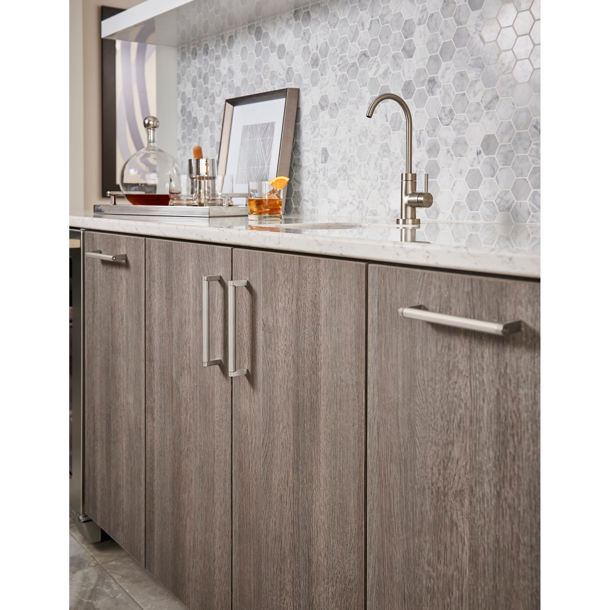 Worldwide Flooring Design Center Hopewell Bar Pull 30 1/4 Inch (c-c) Brushed Satin Nickel Hopewell Bar Pull 30 1/4 Inch (c-c) Brushed Satin Nickel Top Knobs Decorative Hardware