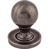 Worldwide Flooring Design Center Paris Knob Smooth 1 1/4 Inch w/Backplate Cast Iron Paris Knob Smooth 1 1/4 Inch w/Backplate Cast Iron Top Knobs Decorative Hardware
