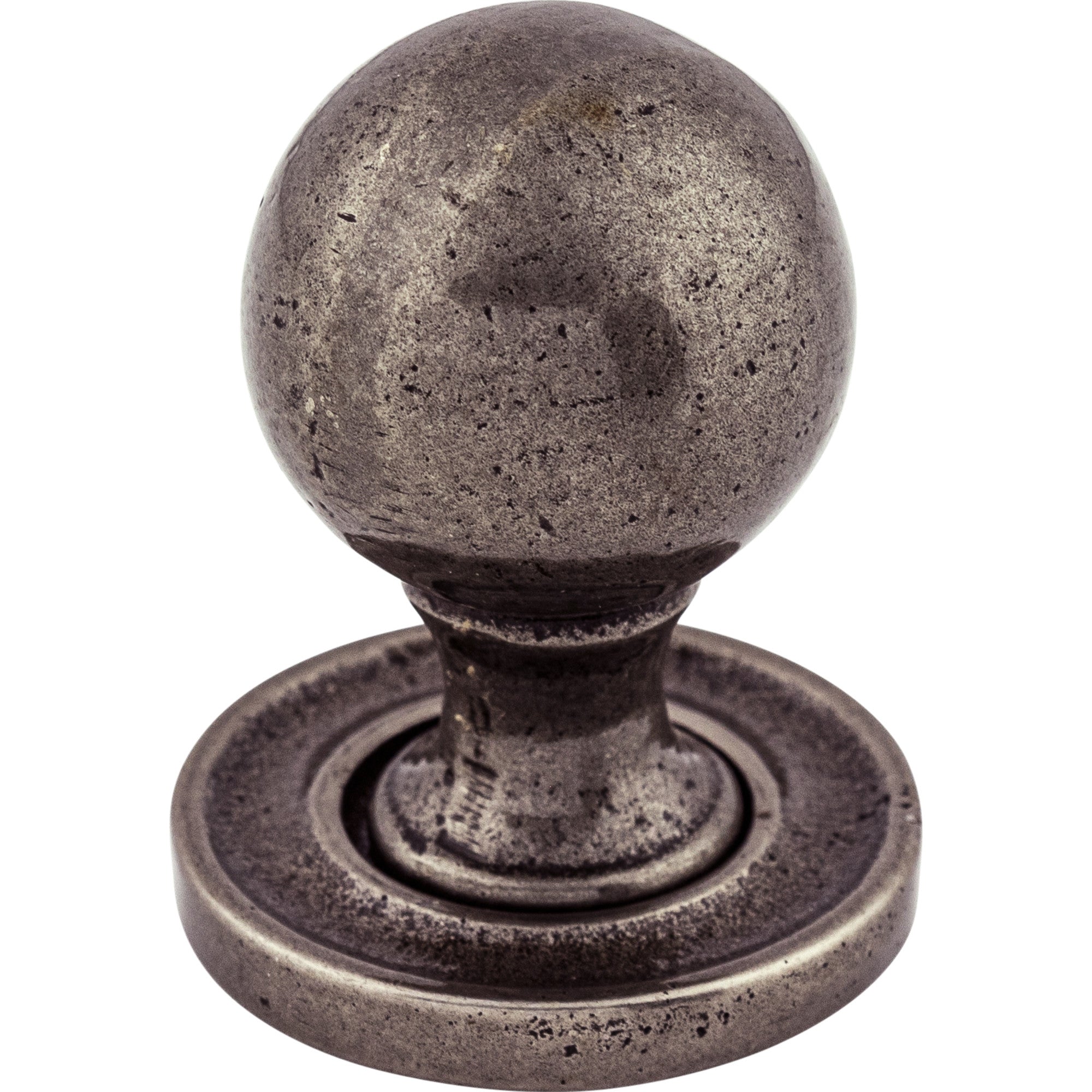 Worldwide Flooring Design Center Paris Knob Smooth 1 1/4 Inch w/Backplate Cast Iron Paris Knob Smooth 1 1/4 Inch w/Backplate Cast Iron Top Knobs Decorative Hardware