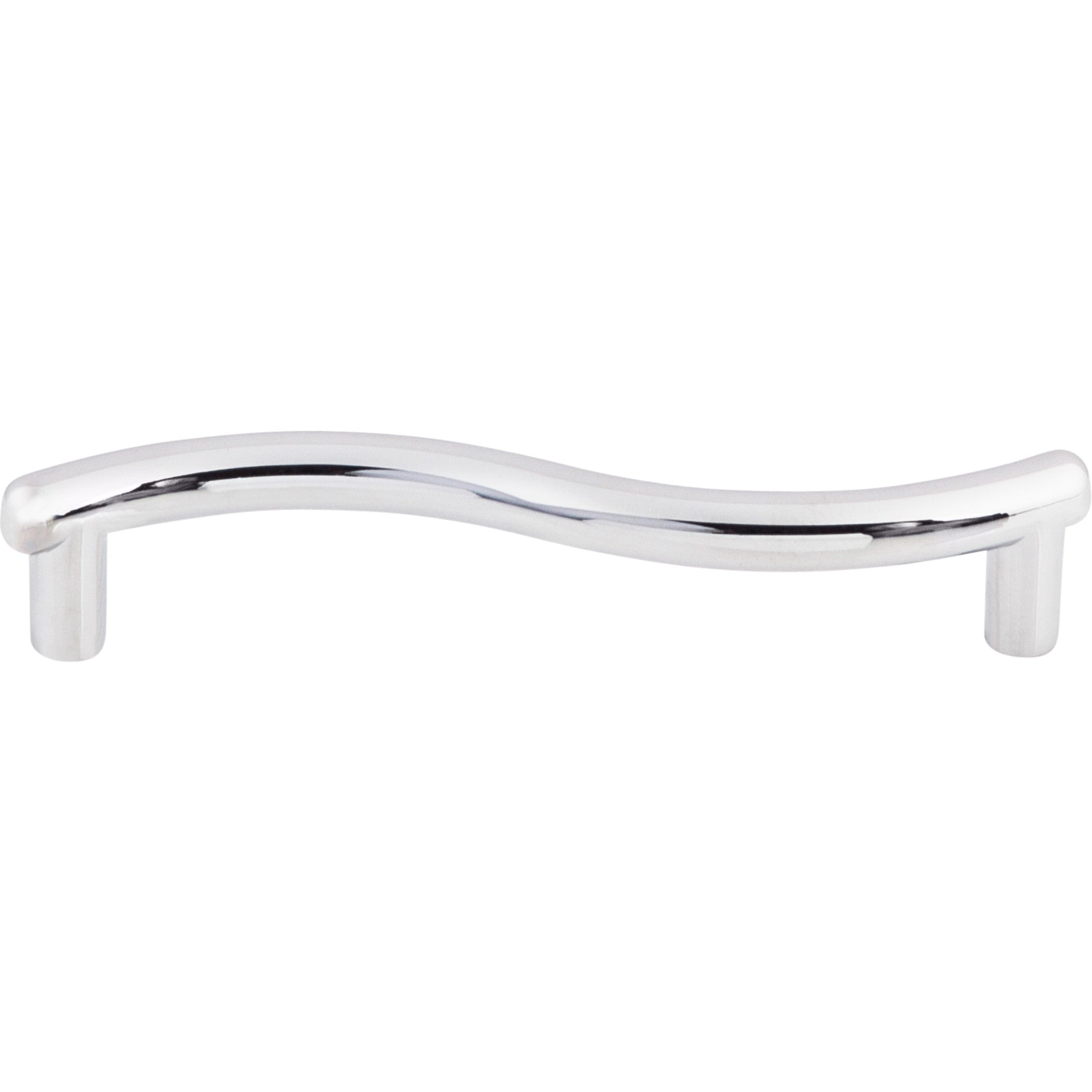 Worldwide Flooring Design Center Spiral Pull 3 3/4 Inch (c-c) Polished Chrome Spiral Pull 3 3/4 Inch (c-c) Polished Chrome Top Knobs Decorative Hardware