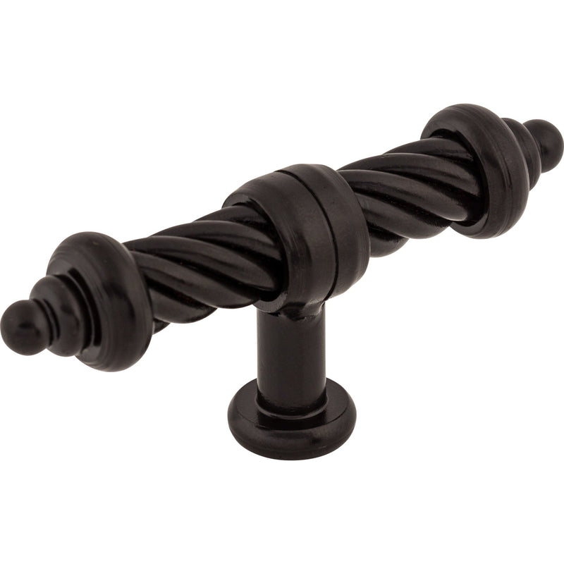 Worldwide Flooring Design Center T-Shaped Twist Knob 3 5/8 Inch Patina Black T-Shaped Twist Knob 3 5/8 Inch Patina Black Top Knobs Decorative Hardware