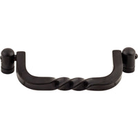 Worldwide Flooring Design Center Twist Drop Pull 3 3/4 Inch (c-c) Patina Black Twist Drop Pull 3 3/4 Inch (c-c) Patina Black Top Knobs Decorative Hardware