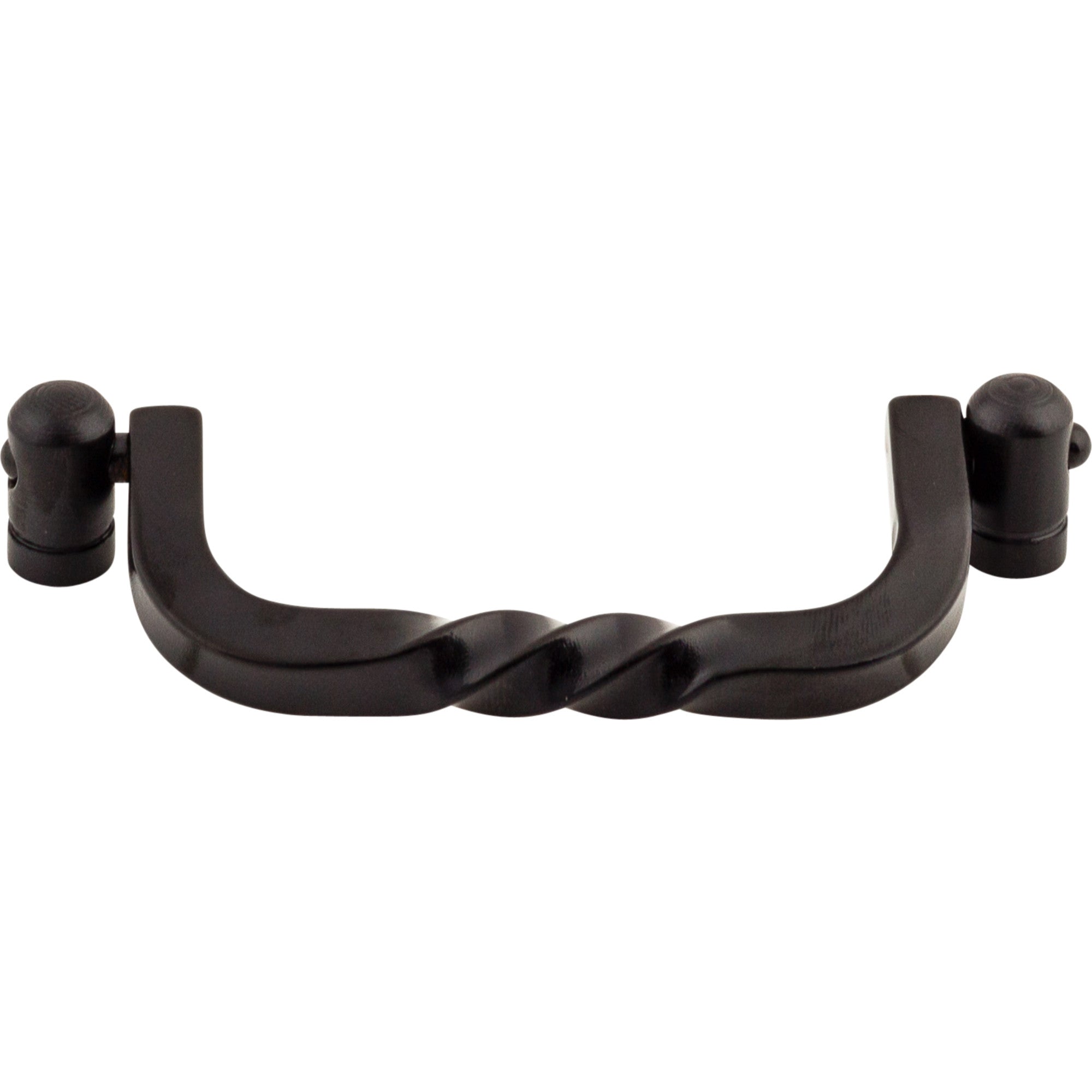 Worldwide Flooring Design Center Twist Drop Pull 3 3/4 Inch (c-c) Patina Black Twist Drop Pull 3 3/4 Inch (c-c) Patina Black Top Knobs Decorative Hardware