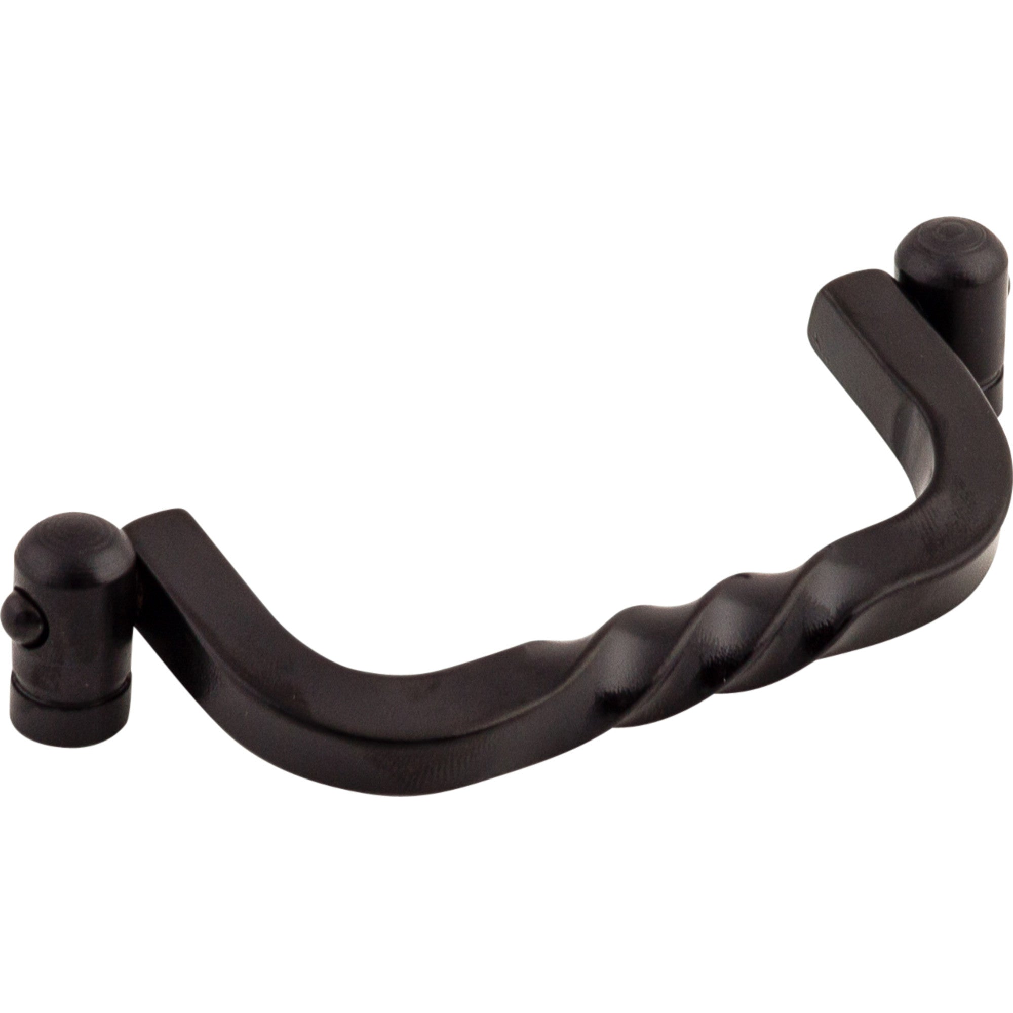 Worldwide Flooring Design Center Twist Drop Pull 3 3/4 Inch (c-c) Patina Black Twist Drop Pull 3 3/4 Inch (c-c) Patina Black Top Knobs Decorative Hardware