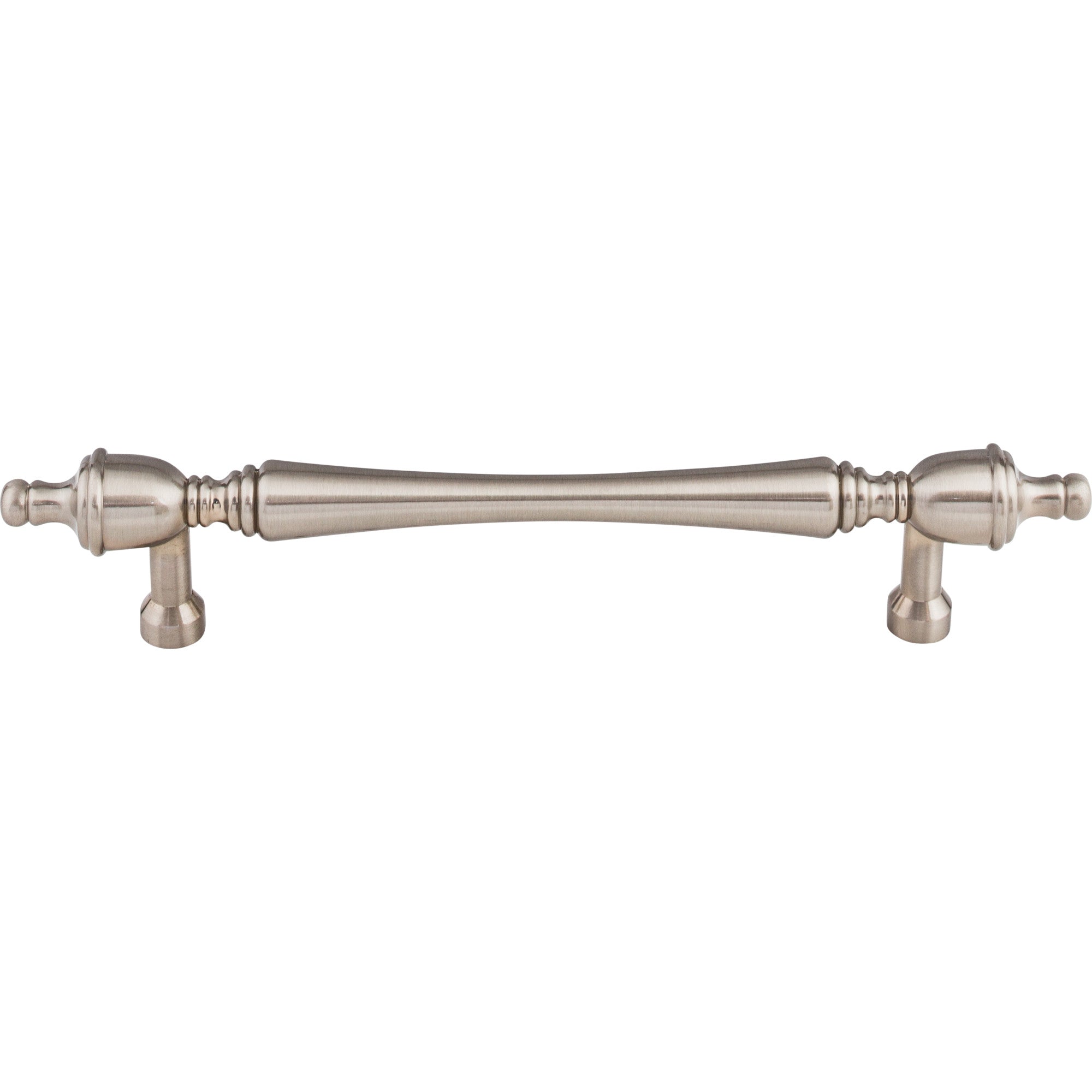 Worldwide Flooring Design Center Somerset Finial Pull 7 Inch (c-c) Brushed Satin Nickel Somerset Finial Pull 7 Inch (c-c) Brushed Satin Nickel Top Knobs Decorative Hardware
