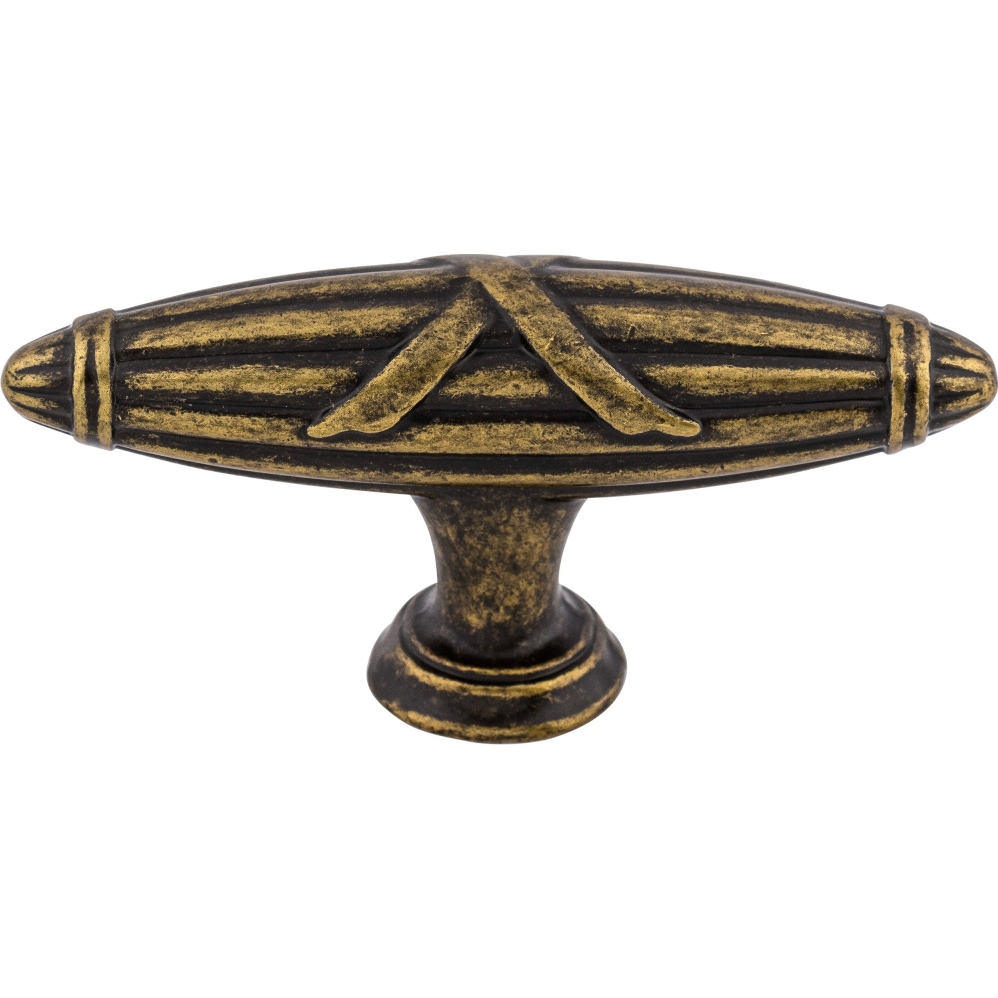 Worldwide Flooring Design Center Ribbon & Reed T-Pull 2 3/4 Inch German Bronze Ribbon & Reed T-Pull 2 3/4 Inch German Bronze Top Knobs Decorative Hardware