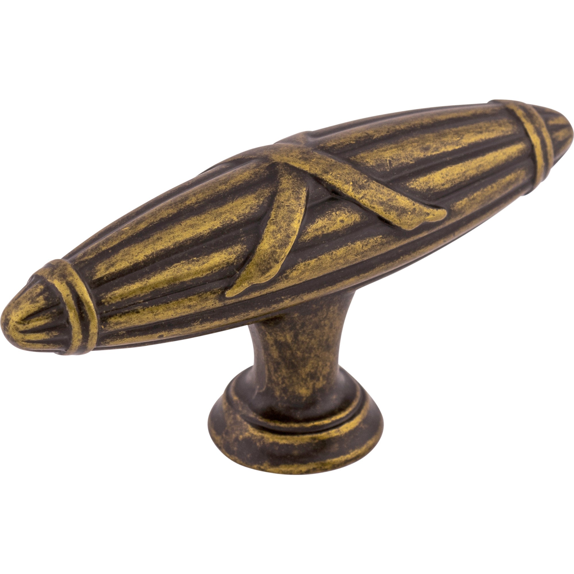 Worldwide Flooring Design Center Ribbon & Reed T-Pull 2 3/4 Inch German Bronze Ribbon & Reed T-Pull 2 3/4 Inch German Bronze Top Knobs Decorative Hardware