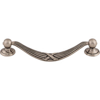 Worldwide Flooring Design Center Ribbon & Reed Drop Pull 5 1/16 Inch (c-c) Pewter Antique Ribbon & Reed Drop Pull 5 1/16 Inch (c-c) Pewter Antique Top Knobs Decorative Hardware