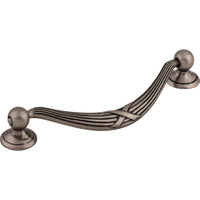 Worldwide Flooring Design Center Ribbon & Reed Drop Pull 5 1/16 Inch (c-c) Pewter Antique Ribbon & Reed Drop Pull 5 1/16 Inch (c-c) Pewter Antique Top Knobs Decorative Hardware