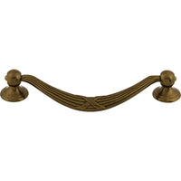 Worldwide Flooring Design Center Ribbon & Reed Drop Pull 5 1/16 Inch (c-c) German Bronze Ribbon & Reed Drop Pull 5 1/16 Inch (c-c) German Bronze Top Knobs Decorative Hardware