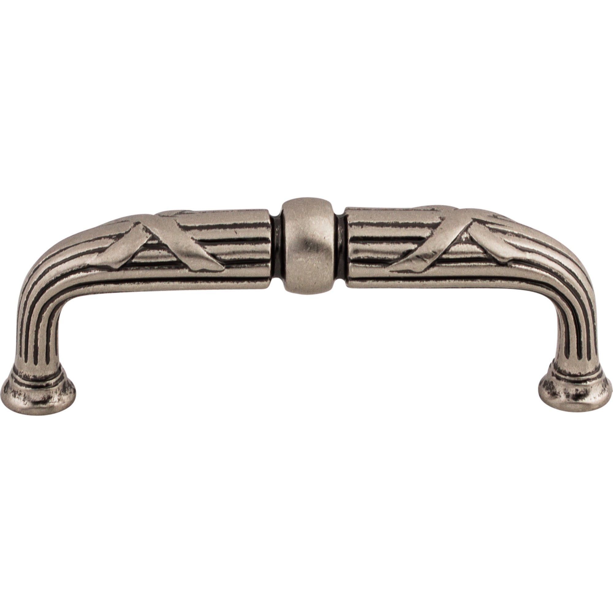 Worldwide Flooring Design Center Ribbon & Reed D Pull 3 3/4 Inch (c-c) Pewter Antique Ribbon & Reed D Pull 3 3/4 Inch (c-c) Pewter Antique Top Knobs Decorative Hardware