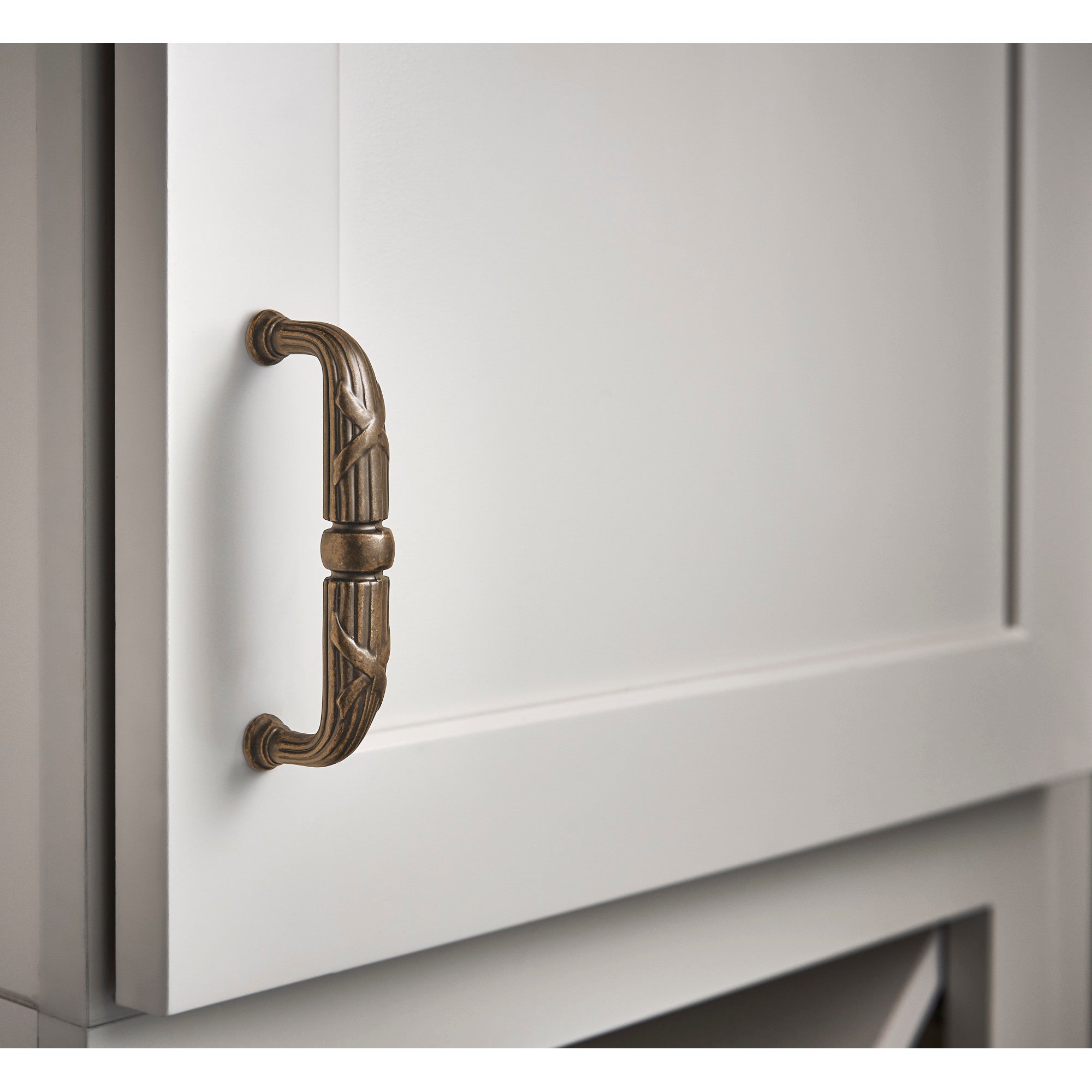 Worldwide Flooring Design Center Ribbon & Reed D Pull 3 3/4 Inch (c-c) German Bronze Ribbon & Reed D Pull 3 3/4 Inch (c-c) German Bronze Top Knobs Decorative Hardware