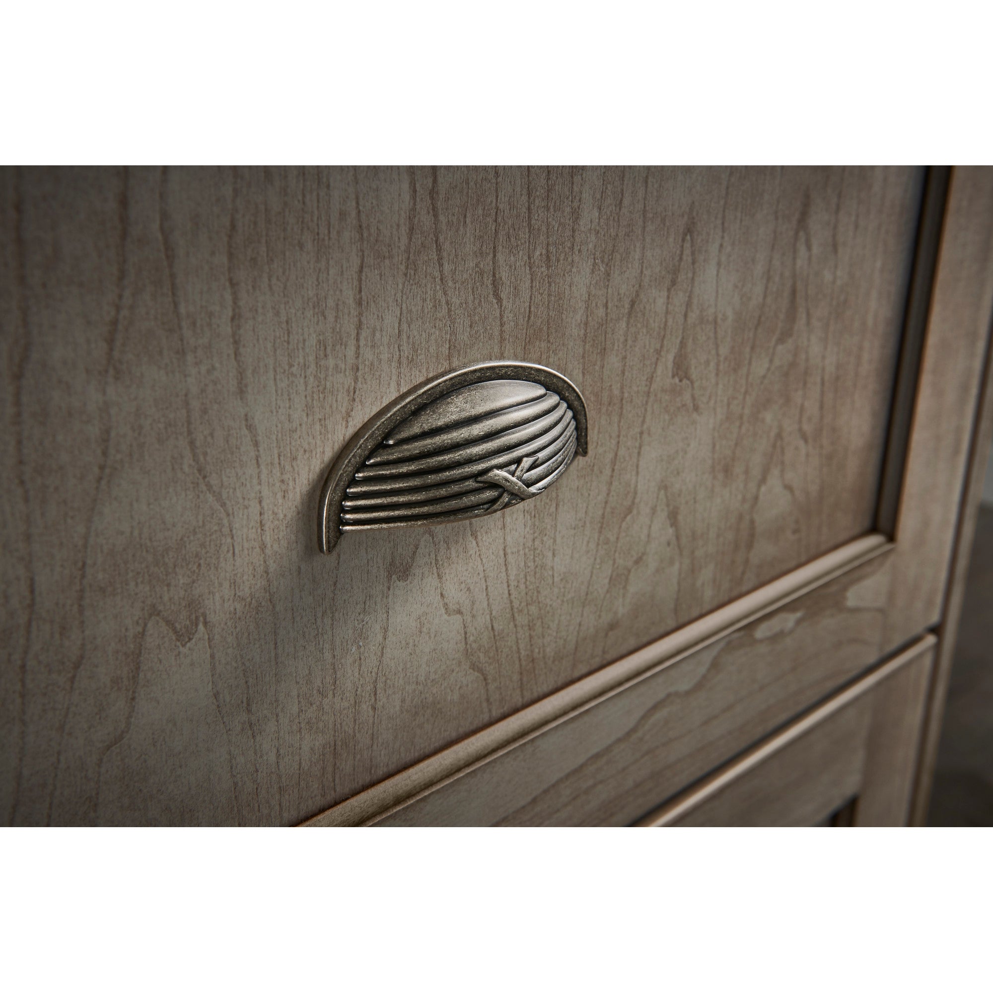 Worldwide Flooring Design Center Ribbon & Reed Cup Pull 3 Inch (c-c) German Bronze Ribbon & Reed Cup Pull 3 Inch (c-c) German Bronze Top Knobs Decorative Hardware