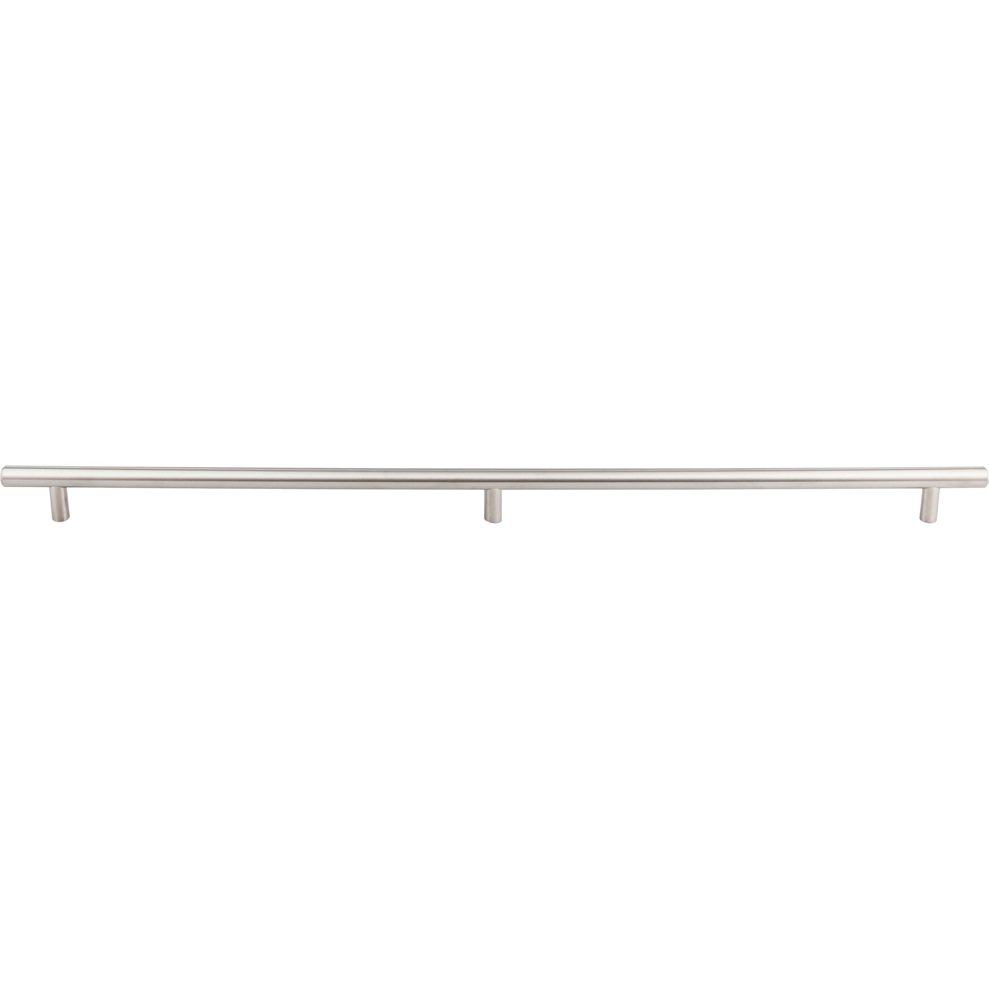 Worldwide Flooring Design Center Solid Bar Pull 3 posts - 2x18 1/8 inch (c-c) Brushed Stainless Steel Solid Bar Pull 3 posts - 2x18 1/8 inch (c-c) Brushed Stainless Steel Top Knobs Decorative Hardware