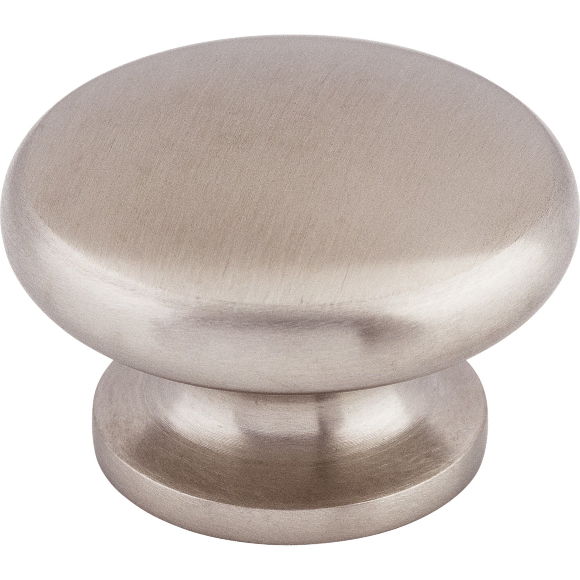 Worldwide Flooring Design Center Flat Round Knob 1 1/2 Inch Brushed Stainless Steel Flat Round Knob 1 1/2 Inch Brushed Stainless Steel Top Knobs Decorative Hardware