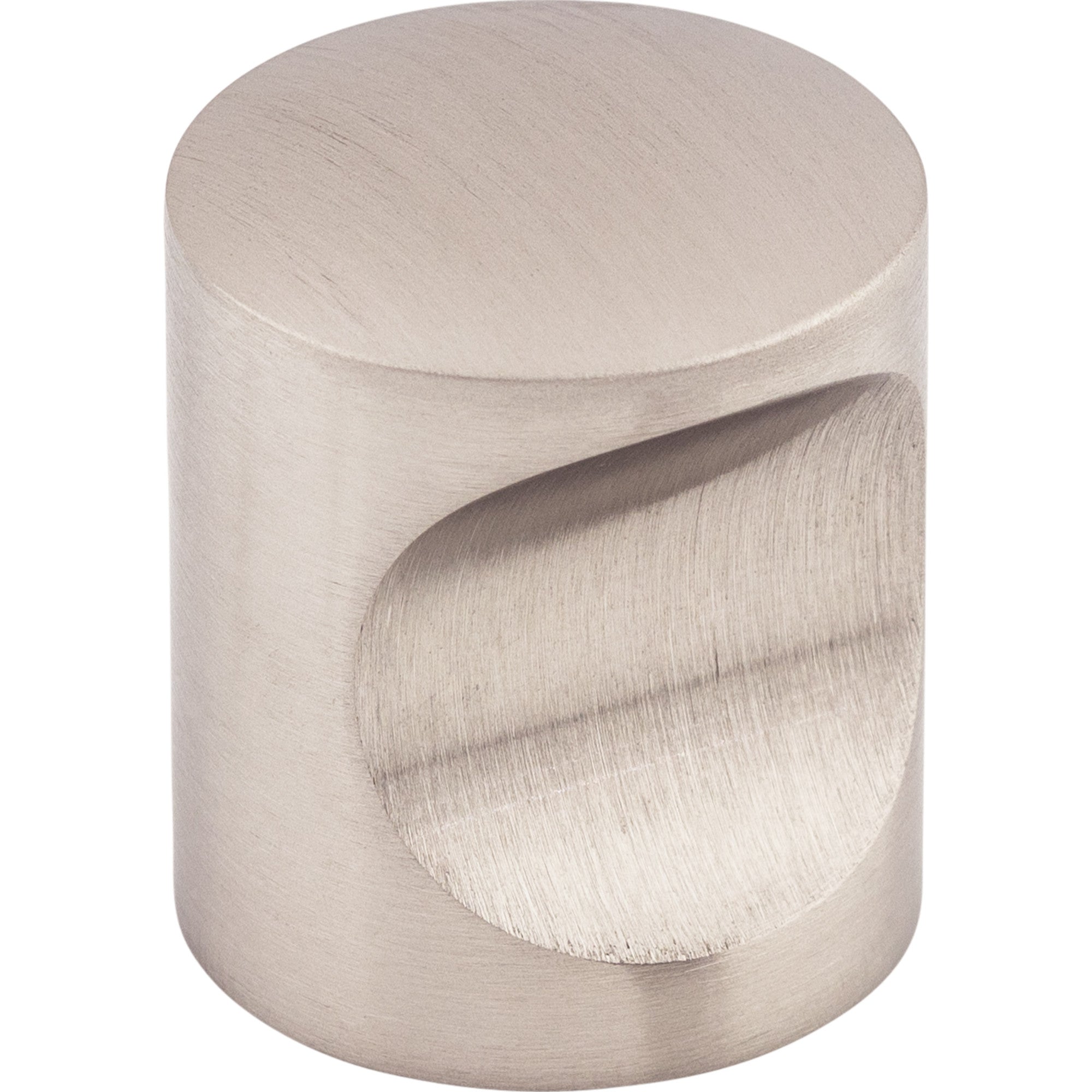 Worldwide Flooring Design Center Indent Knob 1 Inch Brushed Stainless Steel Indent Knob 1 Inch Brushed Stainless Steel Top Knobs Decorative Hardware