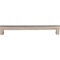 Worldwide Flooring Design Center Roselle Pull 8 13/16 Inch (c-c) Brushed Stainless Steel Roselle Pull 8 13/16 Inch (c-c) Brushed Stainless Steel Top Knobs Decorative Hardware